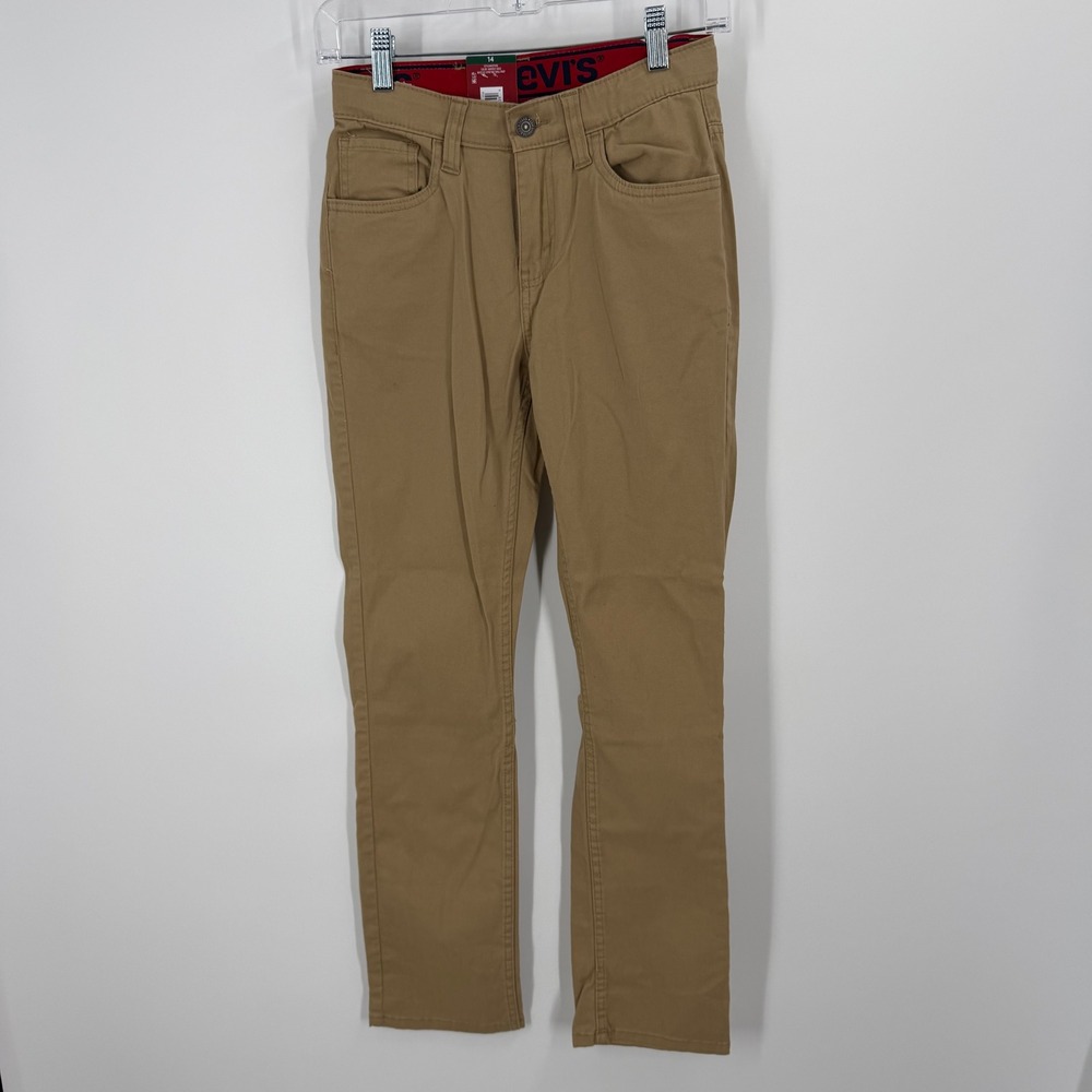 Levi's 511 Stretch Twill Pant Boys 14 Harvest Gold Khaki Slim Fit